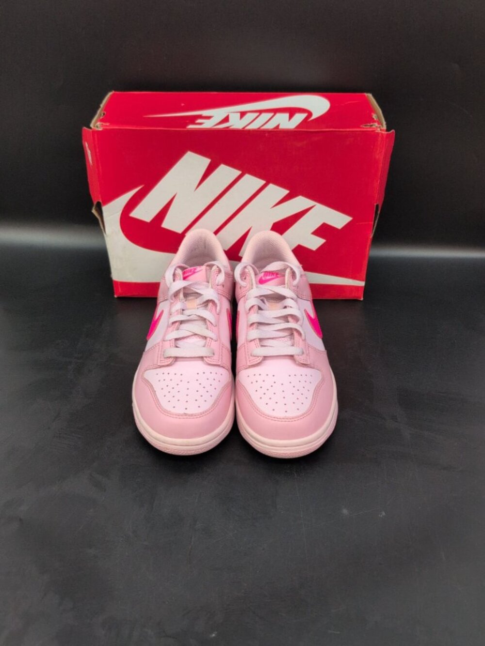 Nike Dunk Low GS Sneakers Shoes Youth Girls Size US 7Y Triple Pink DH9765-600